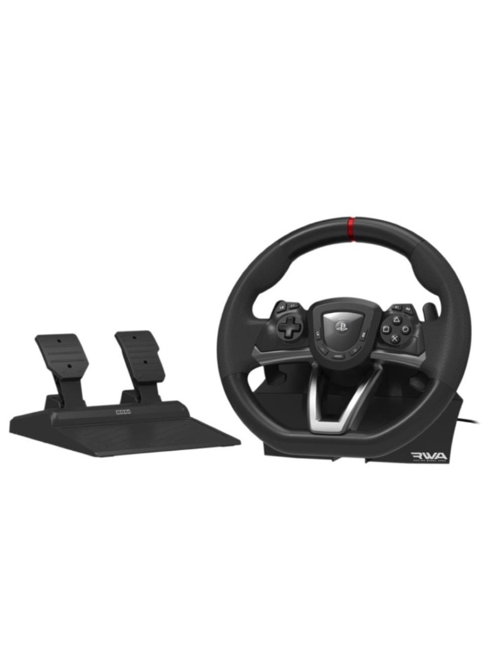 New Hori Play Station Game Racing Simulation Wheel Black Pedal Driving Set NWT